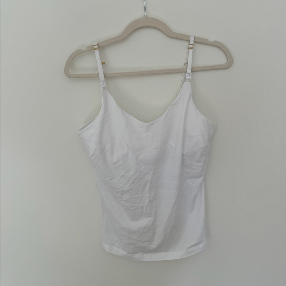 White Hatch Tank Top
